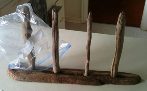 A Driftwood Plastic Bag Dryer Image